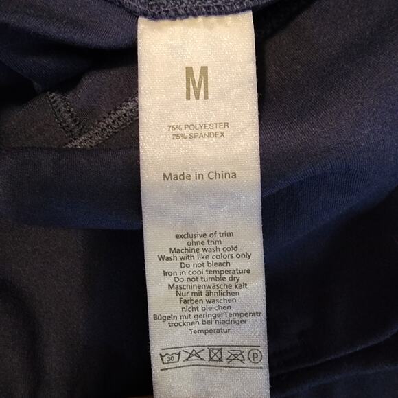 Leggings Womens Medium Navy Pockets on Side of Legs Phone Pocket - Picture 8 of 8